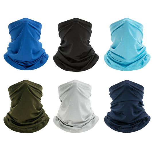 Finvizo Neck Gaiter Face Mask: 6 Pack Cooling UV Sun Protection Bandana