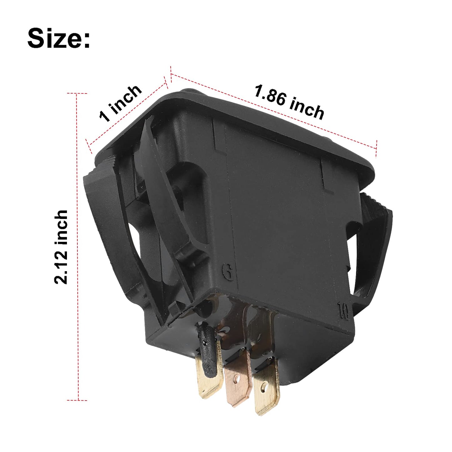 Roykaw Forward Reverse Rocker Switch for 48V EZGO TXT PDS Electric 2003-Up Golf Carts?Replaces OEM# 74323-G01