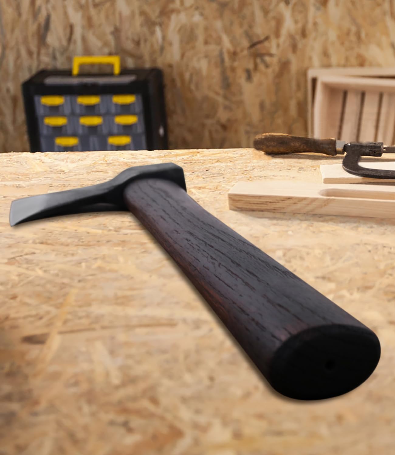 WICING 15.7" Throwing Axes, 1065 Manganese Steel Throwing Hatchet Beech Wood Handle for Axe Throwing Competitions - 3 Pack
