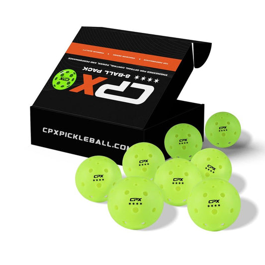 CPX 8-Pack Outdoor Pickleball – Outdoor, Seamless & Long-Lasting – Great for Beginners, Pros, & Clubs