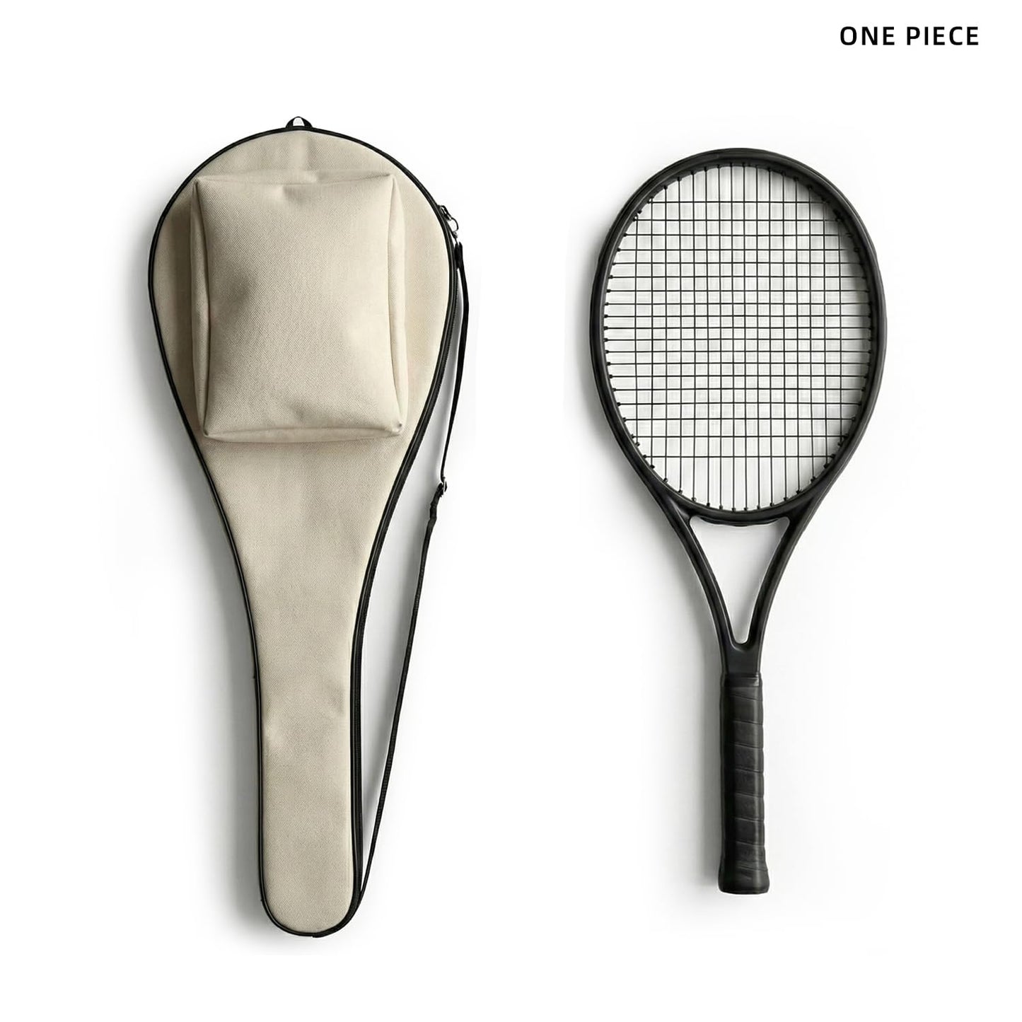 TaktZeit Tennis Bag Lightweight and Padded Tennis Rackets Cover with Adjustable Shoulder Strap (white, 31"x 11.4")
