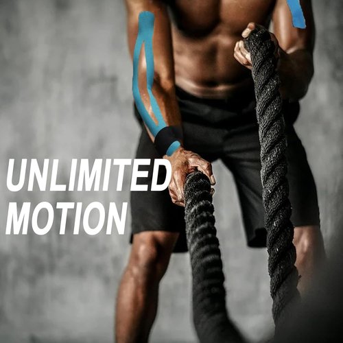 2 Rolls Extra Wide Kinesiology Tape 4in×16.4ft Original Cotton Waterproof Athletic Tape Free Cut Tape for Ankle Wrists Knees Elastic Swimming Sports Activities Tapes (Flesh)
