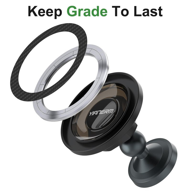 Yianerm Magnetic Golf Cart Phone Holder, Gym Phone Holder Strong Magnets Phone Mount for Any Iron Metal Surface Compatible with Smartphones,Golf Cart Accessories Phone Caddy Gift for Friends (Black)
