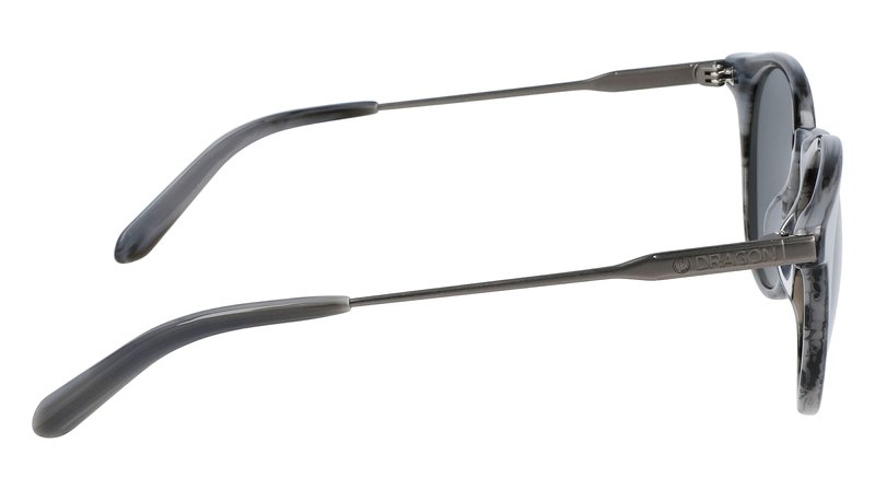 Dragon Hype Oval Sunglasses, Matte Black/Lumalens Smoke