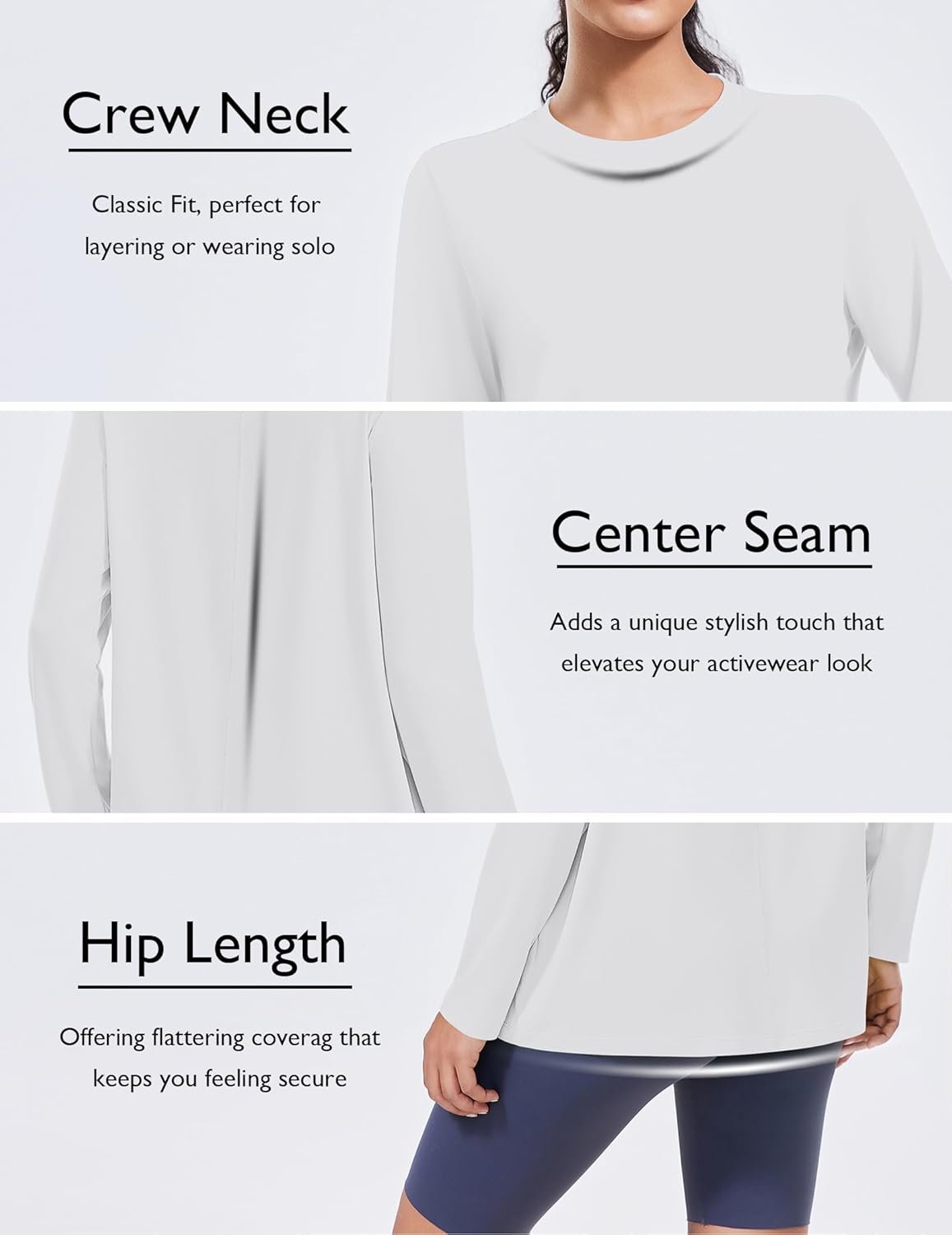 PINSPARK Long Sleeve Workout Tops for Women - Quick Dry UPF 40+ Athletic Shirts | Loose Fit for Gym & Hiking