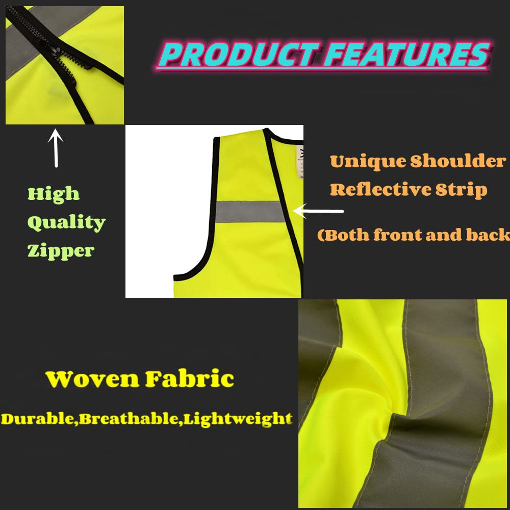 IDOU High Visibility Kids Safety Vest, Toddler Construction Vest, Reflective Safety Vest for Kids Ages 1-3 for Cycling Running & Outdoor Activities Orange XXS/Zipper