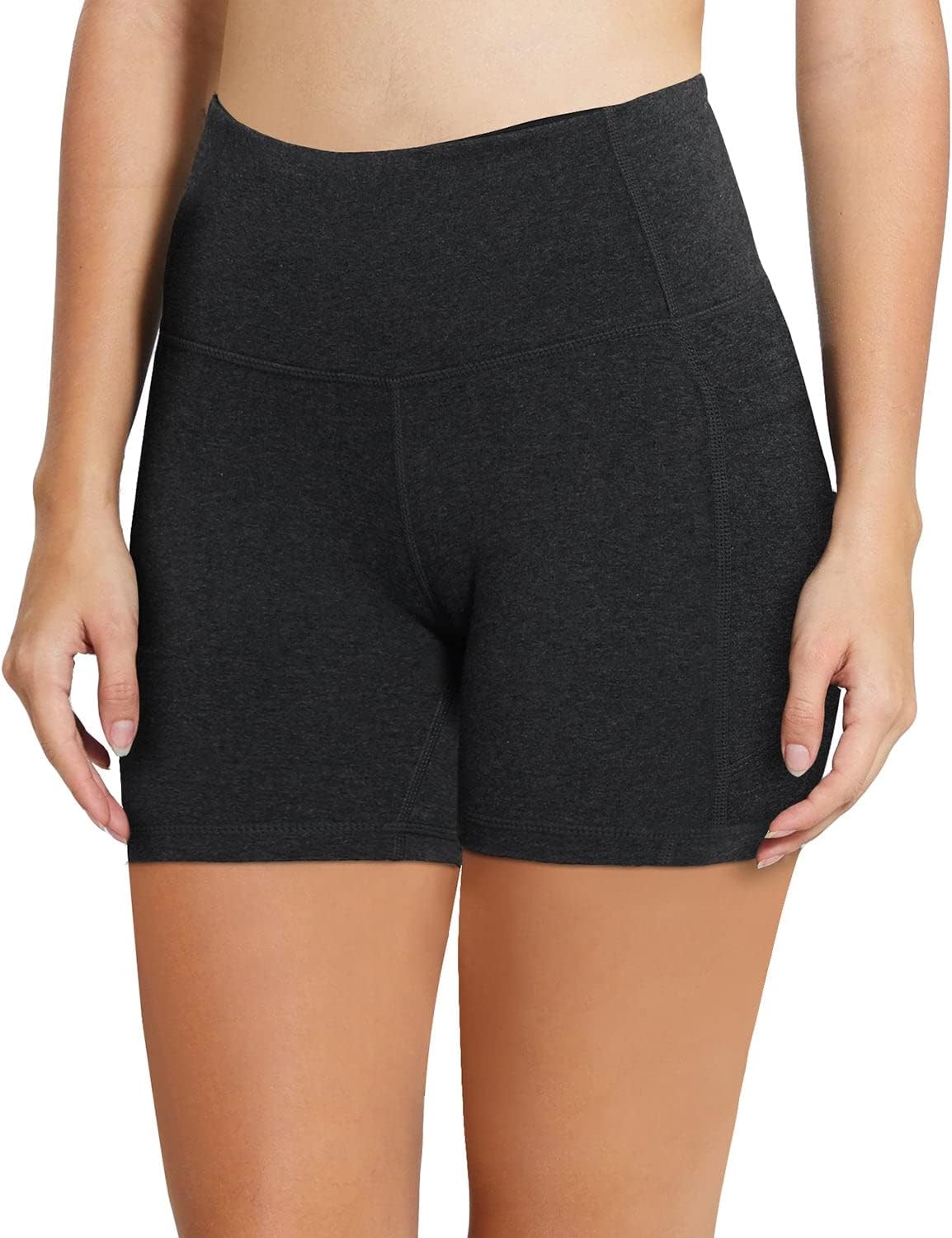 Baleaf Women's High Waist Biker Shorts - Comfortable Spandex with Pockets for Yoga & Gym | 8"/5"/3" Sizes
