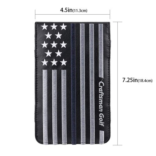 Craftsman Golf Blue Strips Stars Golf Scorecard Holder & Yardage Book Cover Holder (Bule Strips)