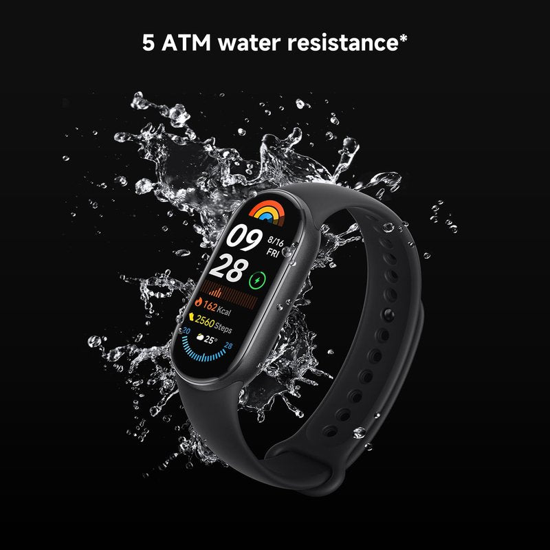 Xiaomi Smart Band 9 Global Version (2024) 1.62" Amoled Display | 233 mAh Battery | up to 21 Days of Battery Life | Over 150 Workout Modes | BT 5.4 | 50M Water Resistant - Black