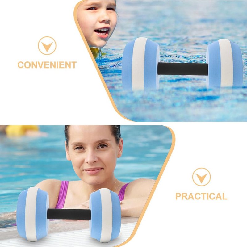 Sosoport Water Dumbbells for Pool Exercise Lightweight Eva Floating Resistance Weights for Swimming and Aqua Fitness 10.2X5.5X5.5 Inches