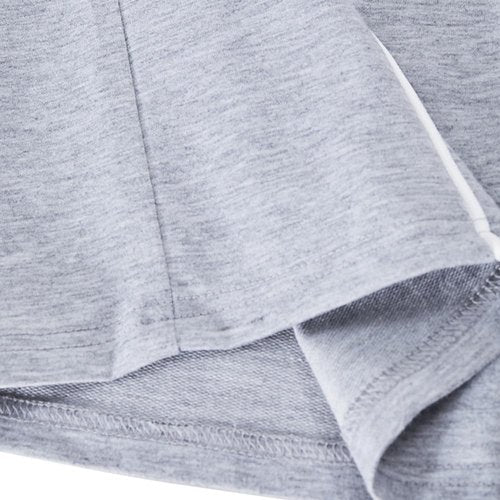Nivne Tco Tween Girls 2pcs Sweatpants Set Loose Fit Drawstring Waist Baggy Pants Side Line Design Wide Leg Trousers (US, Age, 12 Years, Black+Grey)