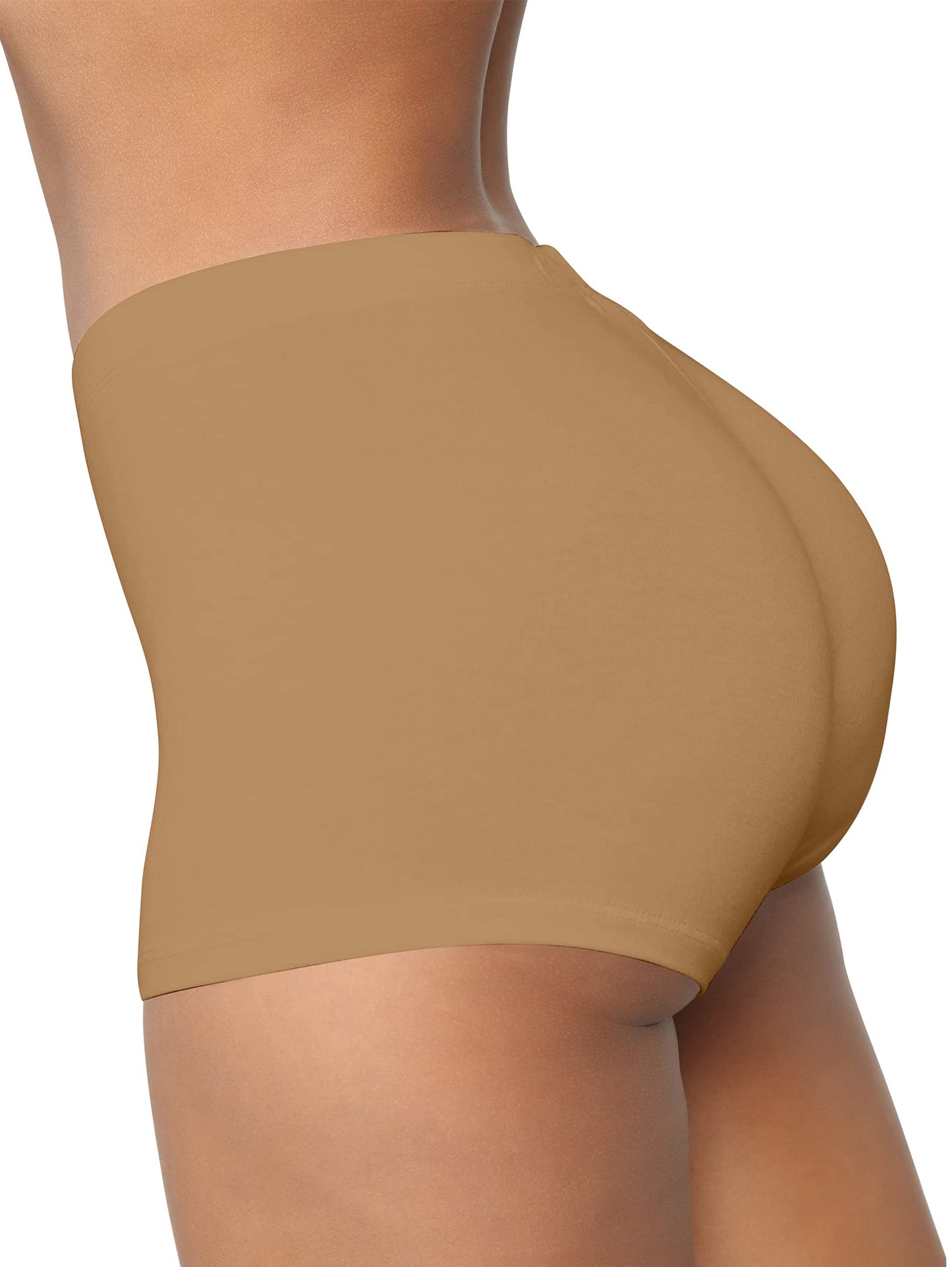 BORIFLORS Women's Sexy Workout Gym Booty Shorts, Small,Khaki