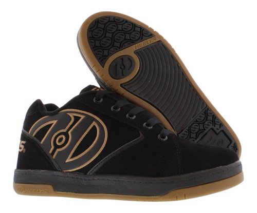 HEELYS Kids Propel 2.0 Skate Shoe, Black/Gum, 5 Big Kid