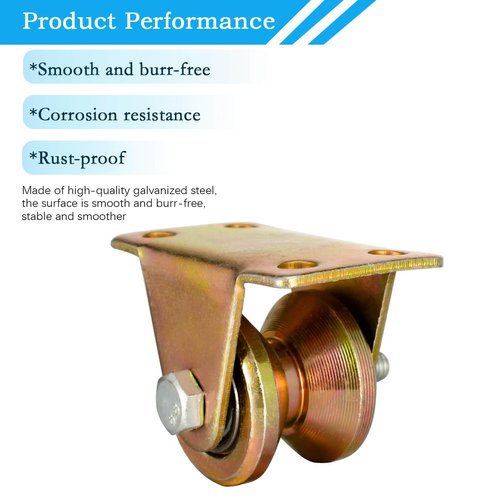 31mm Small Pulley Wheel Galvanize for Rope, Ball Bearing Inside, for Wire Rope Guides, Light Lifting, Clothesline, Winch, 4 Pack
