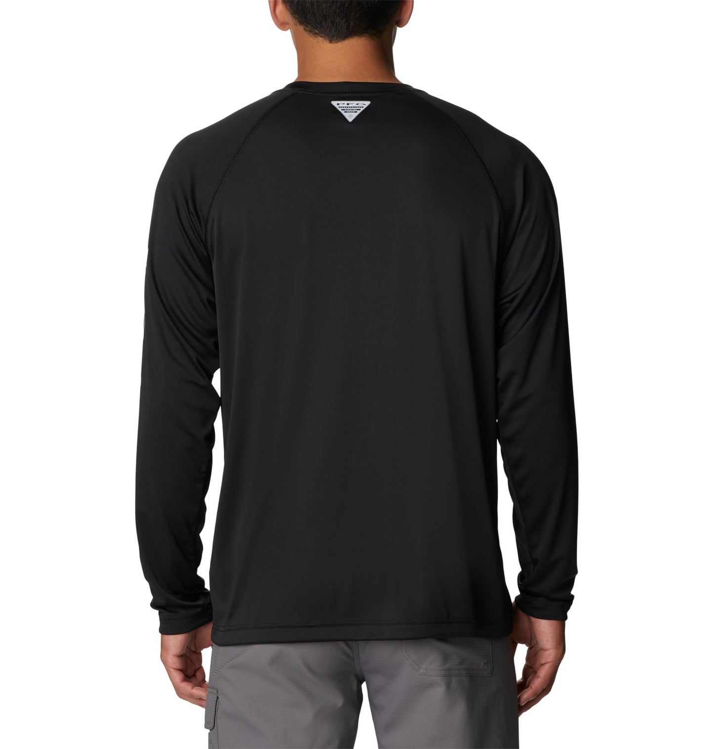 Columbia Men's PFG Terminal Tackle Long Sleeve Fishing Shirt, Black/Cool Grey Logo, 5X