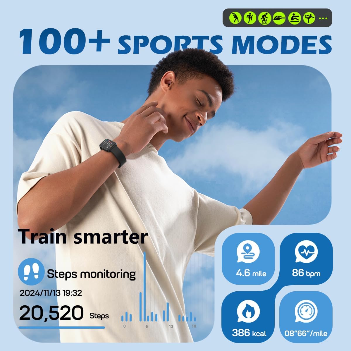MorePro Smart Fitness Tracker - Advanced Health Monitoring Smartwatch | Sleek Design & Versatile Features