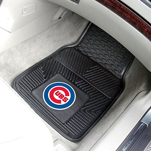 Chicago Cubs Vinyl Car Mats - Heavy Duty, 17x27, Set of 2 - Front