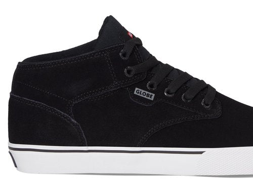 Globe Men's Motley Mid Skate Shoe, Black/White/Gum, 13