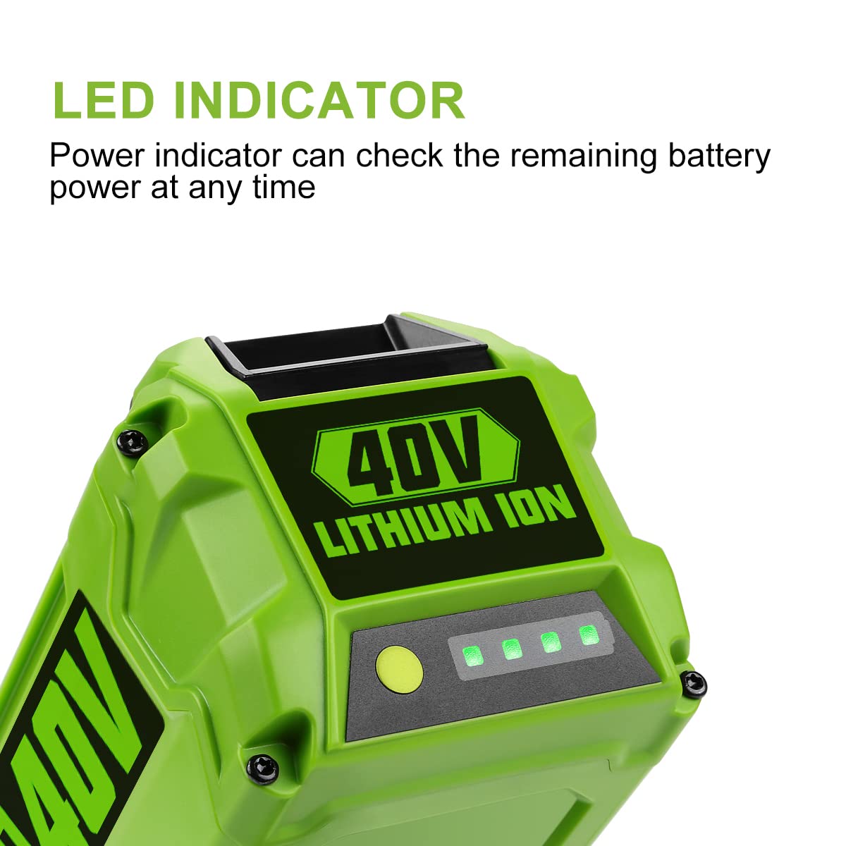 AYTXTG 2Pack 6500mAh 40V Battery Replacement for Greeenworks 40v Battery 29472 29462 Battery, Compatible with Greenworks 40V G-MAX Power Tools 29252 20202 22262