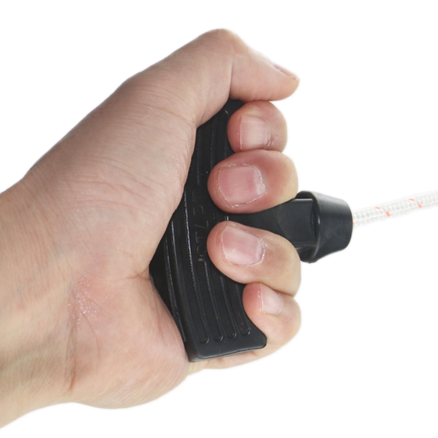 2 Sets Garage Door Emergency Release Pull Cord with Handle, Attic Door Pull Down Cord Handle Rope Garage Opener 5mm Pull Cord 3.9 ft Long with Recoil Starter Handle,Style A,Red Spot&Black,LXLVOUEG