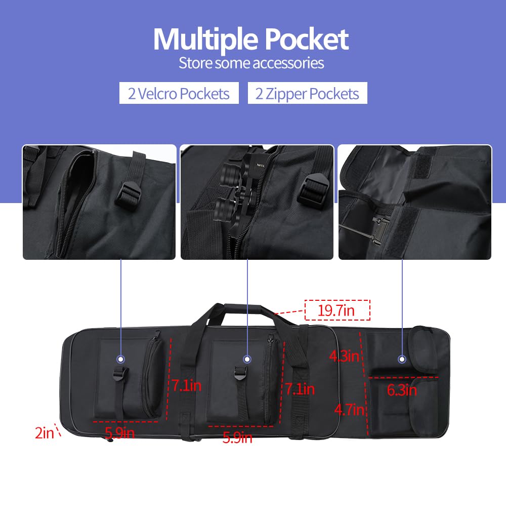 RUBY.Q 37" Bag, Portable Black case for Storage and Transportation