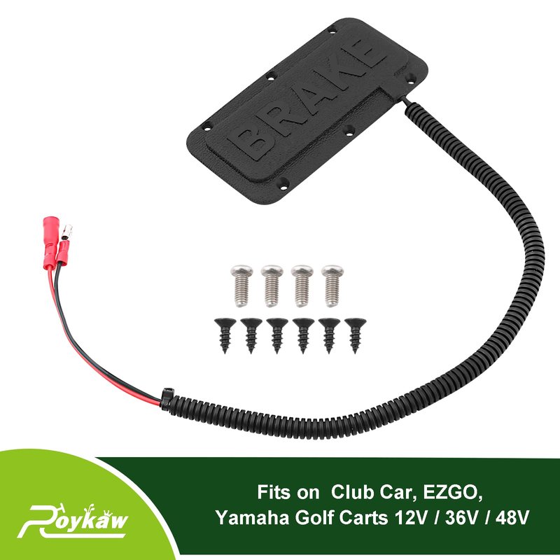 Roykaw Universal Golf Cart Brake Light Switch/Brake Pad Switch Compatible with EZGO Club Car Yamaha