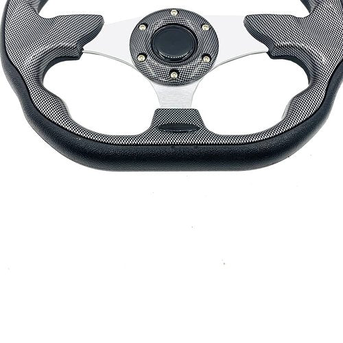 Carbon Fiber Golf Cart Steering Wheel for EZGO TXT RXV Yamaha Golf Cart Club Car DS and Club Car Precedent with Wrench