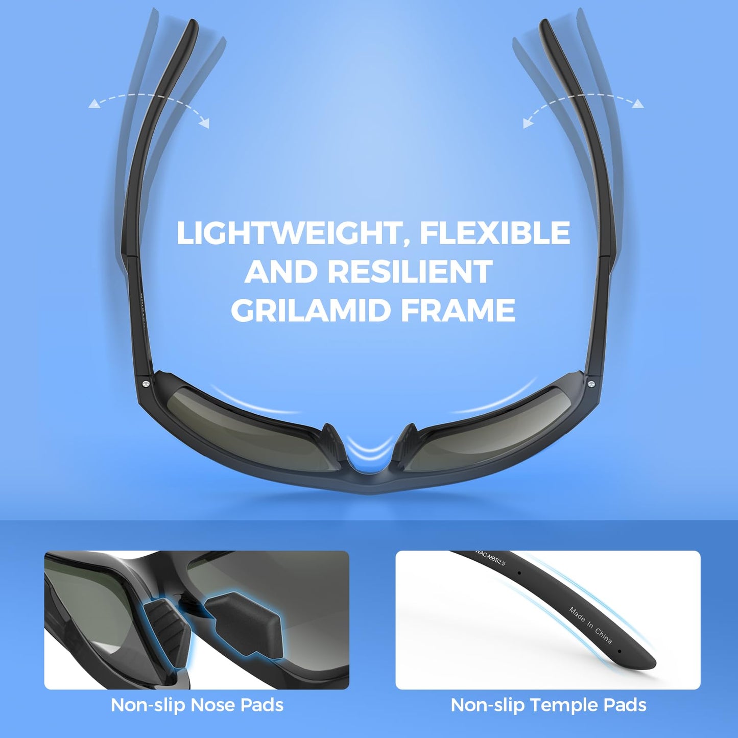 KastKing Waccamaw Bifocal Polarized Sunglasses, Bifocal x1.5 Magnifications, Polycarbonate Lenses, Full Wrap Frame Design, Sports Reader Sunglasses for Men & Women, UV400 Protection