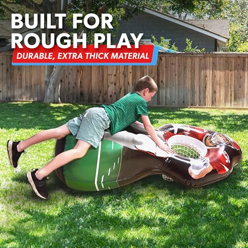 Inflatable Football Challenge Game Set - Includes 4 Footballs & Scoreboard