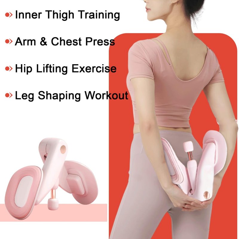 Thigh Trainer Thigh Exerciser for Women, 15-70lb Adjustable Resistance Inner Thigh Exerciser with Soft Pads, Thigh Trainer for Pelvic Floor Muscle Repair, Kegel Exercise