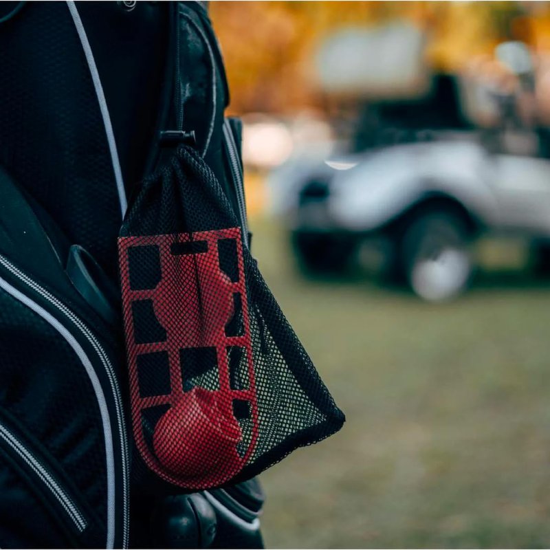 Dog’on Caddy – Golf Cart Hotdog Holder with Mesh Travel Case – Funny Golf Accessory for Men – Hilarious Golf Gift for Tournaments, Outings & Bachelor Parties – Fits Most Ball Holders on Carts