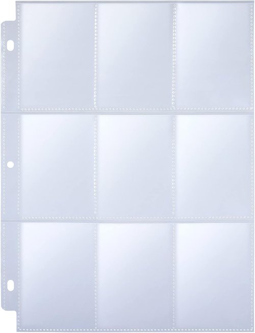 36 Pack Trading Card Sleeves by [Brand Name] - 9 Pocket Page Protectors for 324 Cards | Clear Sheets for 3 Ring Binders