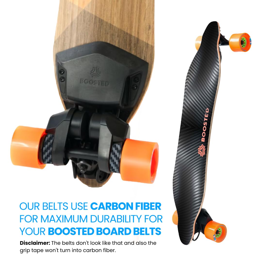 Boosted Board Carbon Fiber (2 Belts) - 400mi+ | Maximum Strength | Full Warranty for V2, V3, Mini S, Mini X, Plus, and Stealth