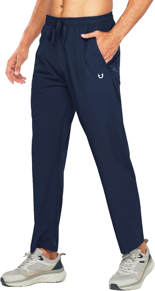 NORTHYARD Men's Athletic Joggers - Lightweight Running Pants with Zipper Pockets | Casual Gym Wear