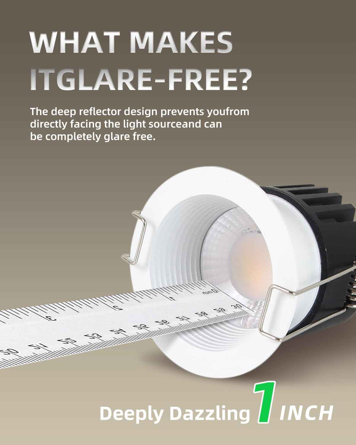 zouzai 6 Pack 2 Inch 5CCT LED anit- Glare Down Light with Junction Box, 2700K/3000K/3500K/4000K/5000K Selectable, LED spot, Dimmable - ETL and Energy Star Certified (White, 2 inch 【6 Pack】)