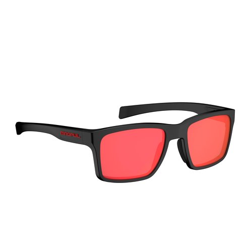Magpul Rider Polarized Sunglasses Men's Premium Casual Sports Eyewear, Black Frame, Polarized Gray Lens with Red Mirror