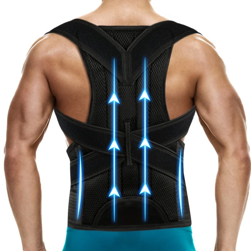 ABACKH Back Brace Posture Corrector for Women and Men - Adjustable Posture Back Brace for Upper and Lower Back Pain Relief - Improve Back Posture and Lumbar Support,XX-Large(Waist:42-48 Inches)