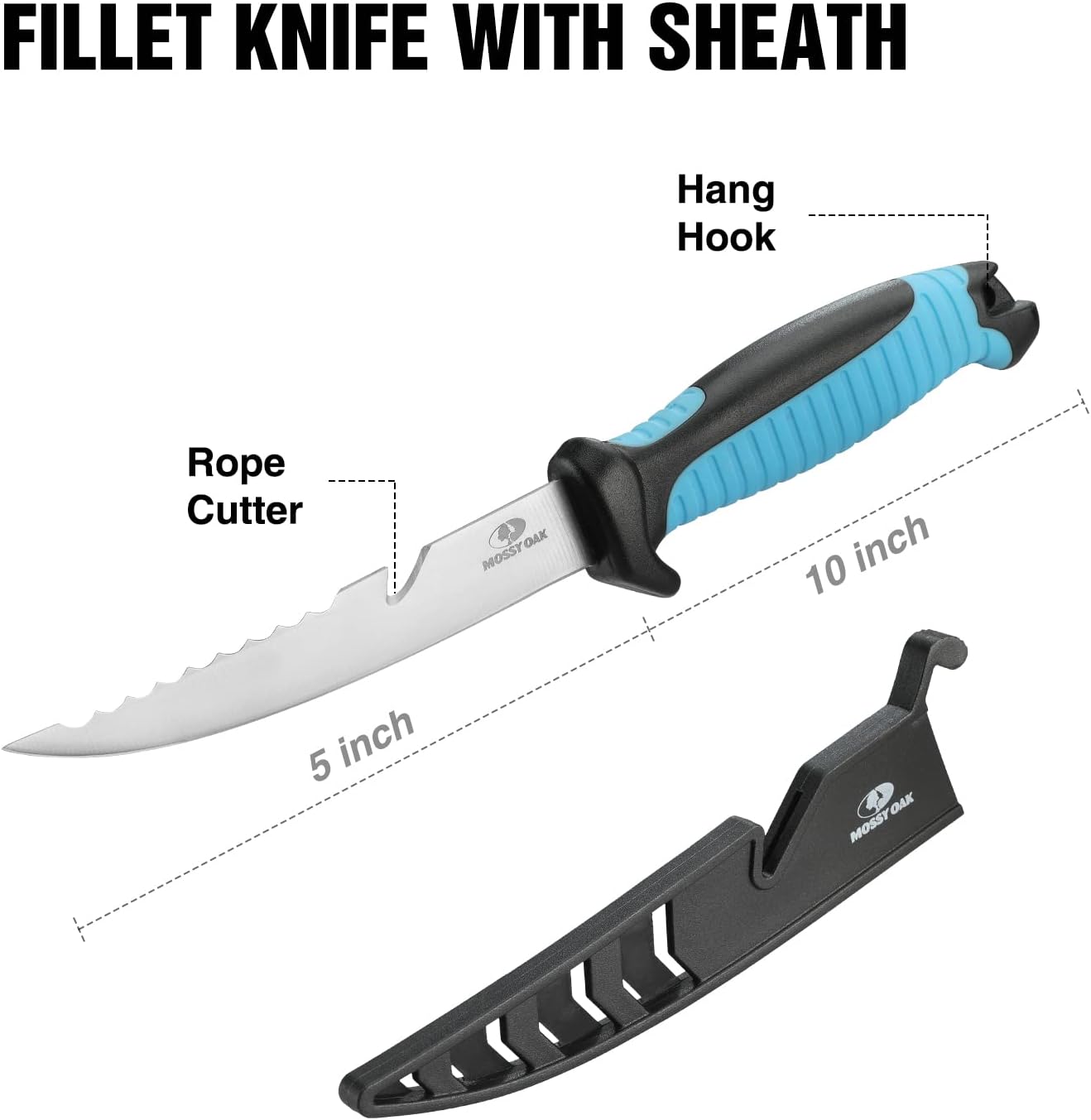 Mossy Oak Fishing Tools Kit - Multifunctional Fishing Plier & Lip Gripper | Saltwater Resistant Accessories