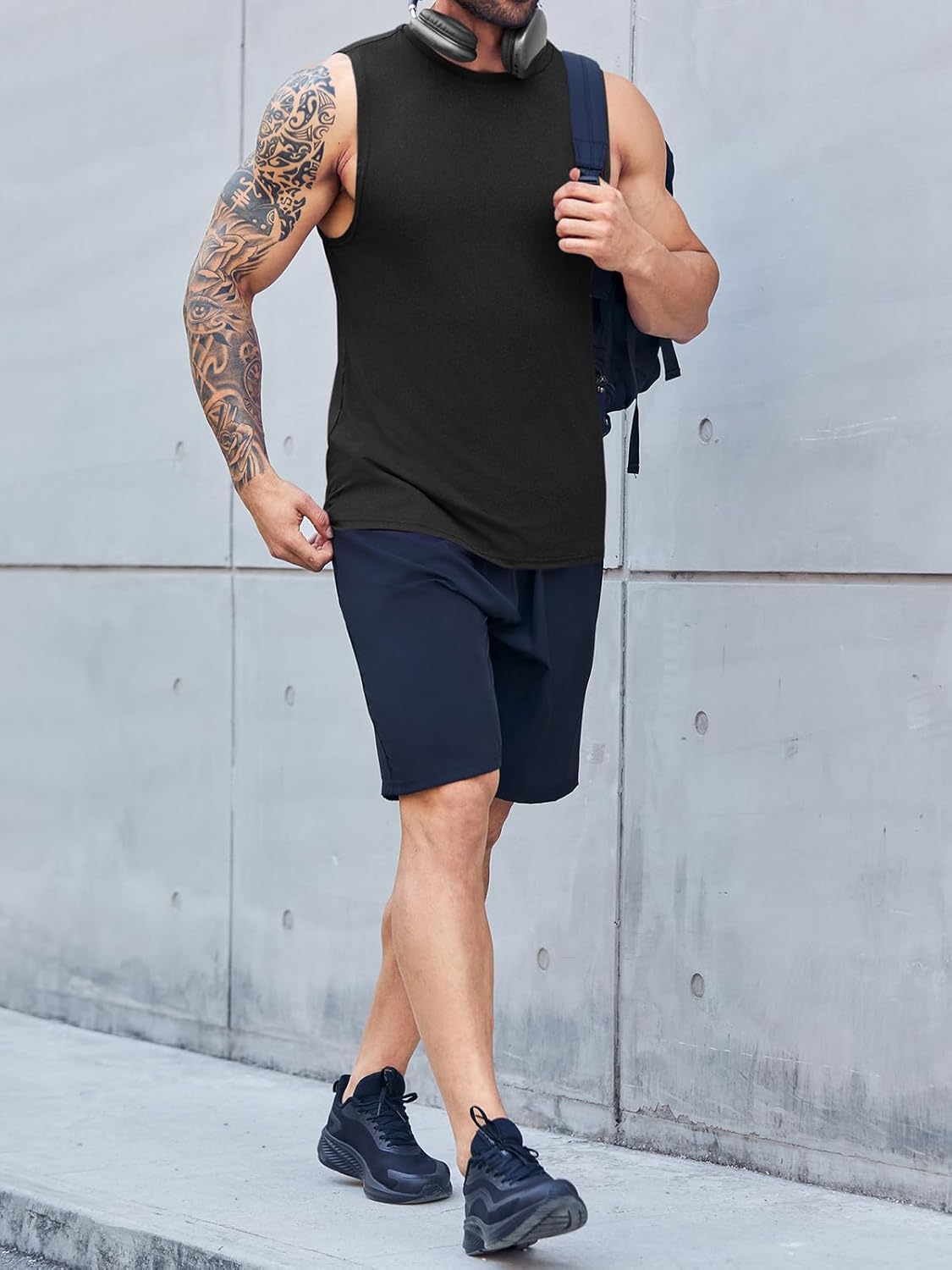 ZIWOCH Men's Sleeveless Tank Top - Comfortable Crewneck Design | Solid Color, Loose Fit