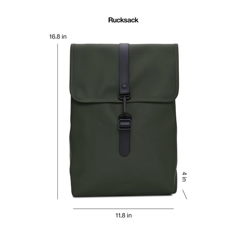 RAINS Rucksack for Men and Women - Waterproof Backpack for Commutes on Bike or Foot (Green)