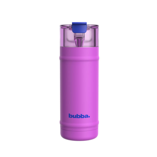 bubba 18 oz Dualsip Insulated Stainless Steel Water Bottle with Straw - Reusable, Leakproof, Lightweight, Dishwasher Safe, Lead-Free and BPA-Free, Moodbooster