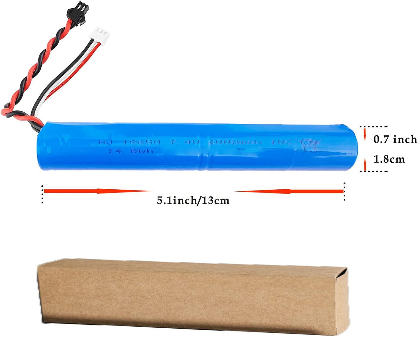 Skiennix 7.4V 2000mAh Battery Pack - Compatible with SRB1200 Airsoft & Water Guns | USB Charging Included