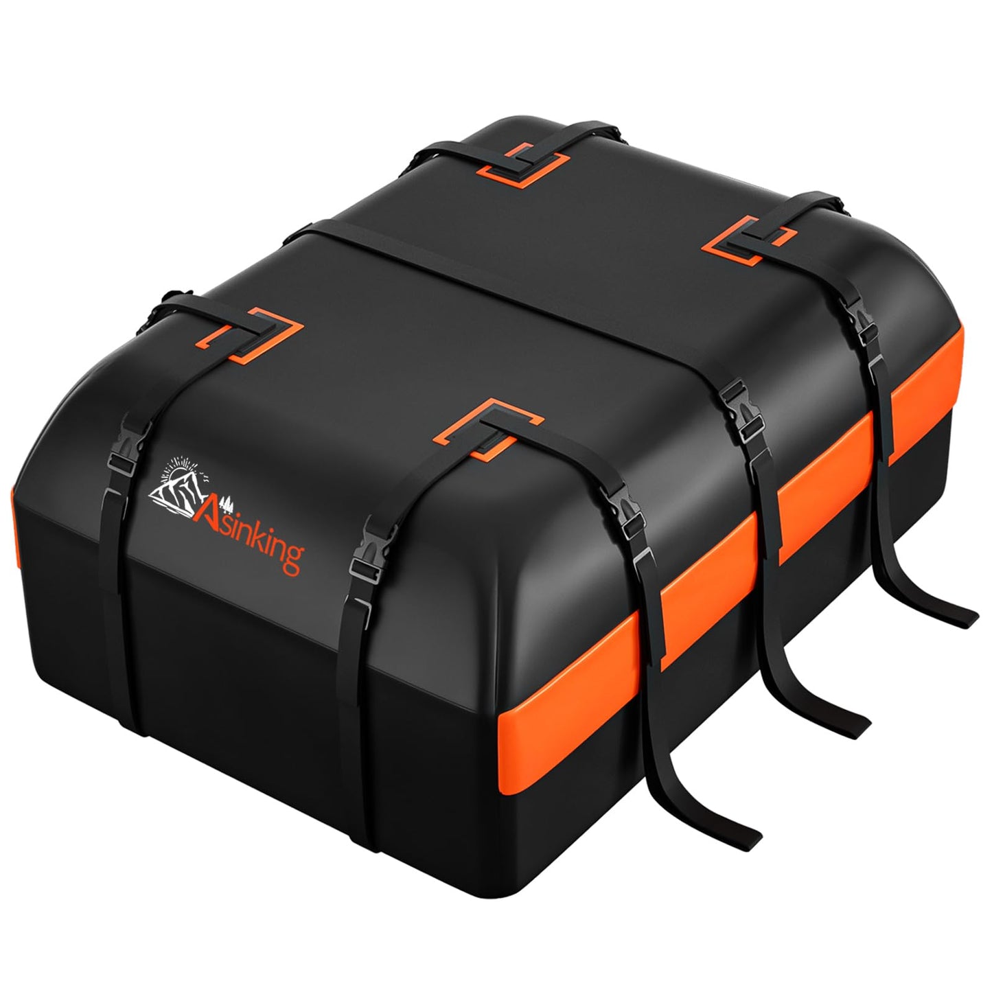 Asinking Car Rooftop Cargo Carrier Bag, 20 Cubic Feet Waterproof Heavy Duty Car Roof Bag for All Vehicle with/Without Racks - Anti-Slip Mat, 6 Door Hooks, Storage Bag, 2 Extra Straps, Luggage Lock