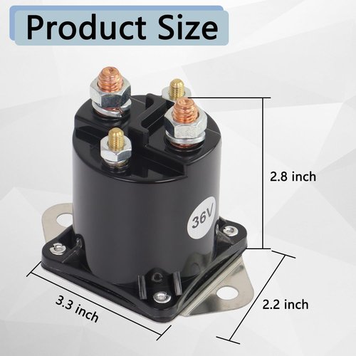 TXRXIZ 36 Volt Electric Golf Cart Solenoid Compatible with Club Car DS Golf Cart 4 Terminal Solenoid 1976-1998, Replaces OEM# 8016