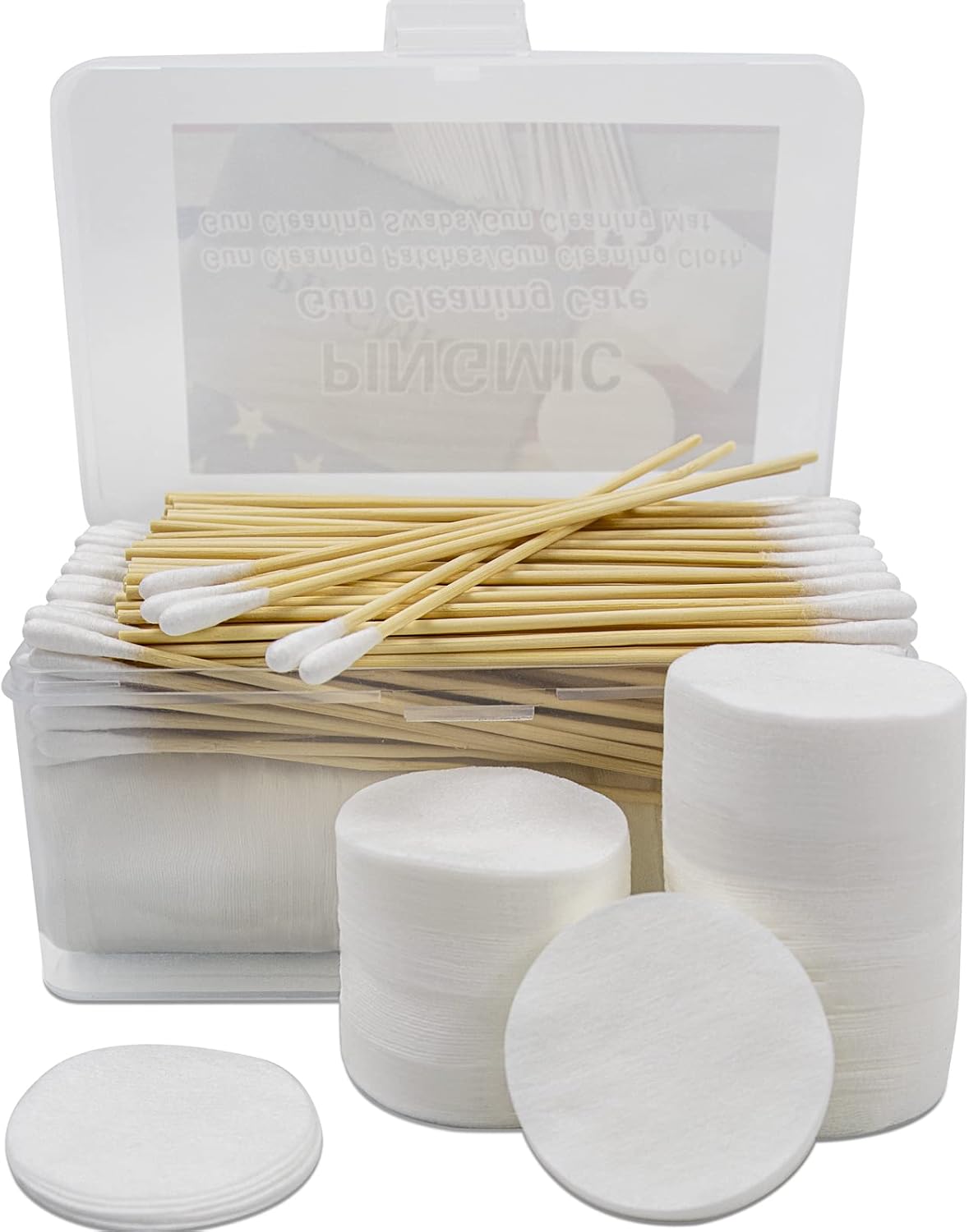 PINGMIC Gun Cleaning Kit - 1200/800/600PCS with Pointed Swabs & Lint-Free Patches | Fits Most Calibers