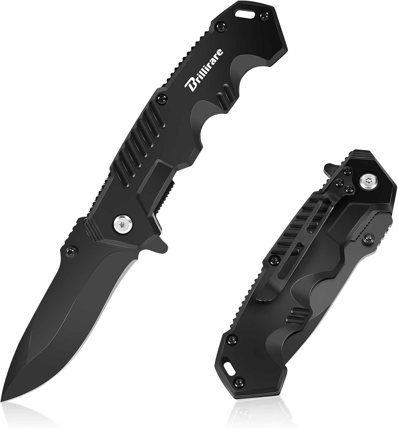 Skiennix Folding Pocket Knife - 2.6in Blade, Compact Survival Knife with Clip & Glass Breaker | EDC for Hunting & Camping