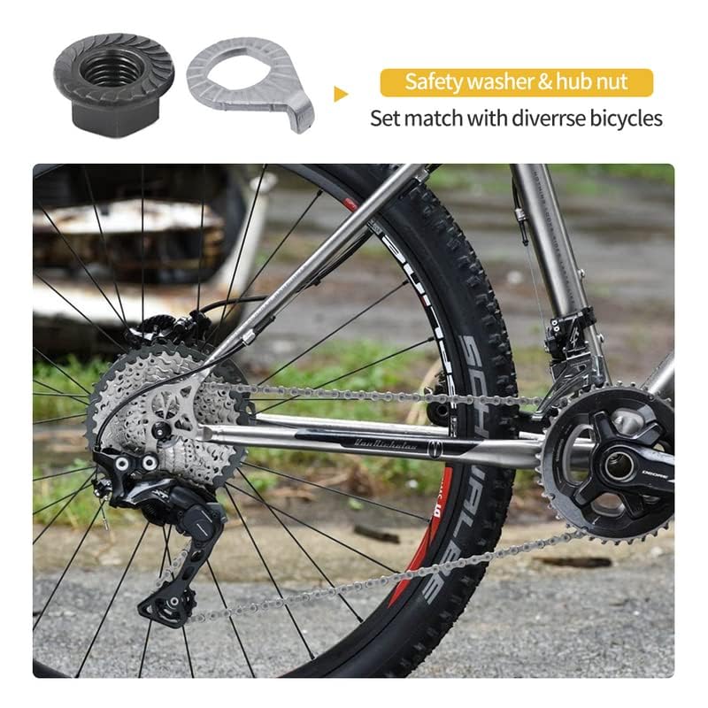 Bicycle Hub Axle Nut and Washer Kit - Set of Screws
