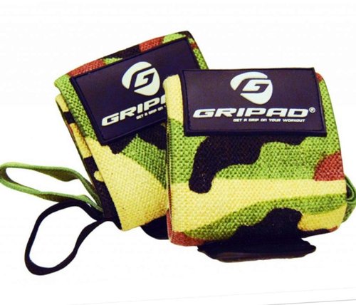 Gripad 12" x 3" Weight Lifting Support Wrist Wraps, Strong Wrist Wraps, 2 Thumb Loops – Great for Weightlifting, Powerlifting, Bodybuilding, Strength & Cross-Training. (Camouflage)