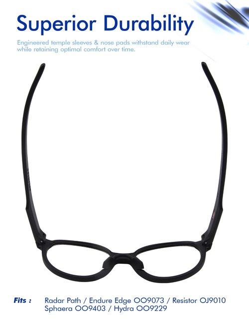 SAUCER Replacement Nose Pieces Pads for Oakley Leadline OO9473 | Leadline Rx OX8175 Sunglass - Standard Black