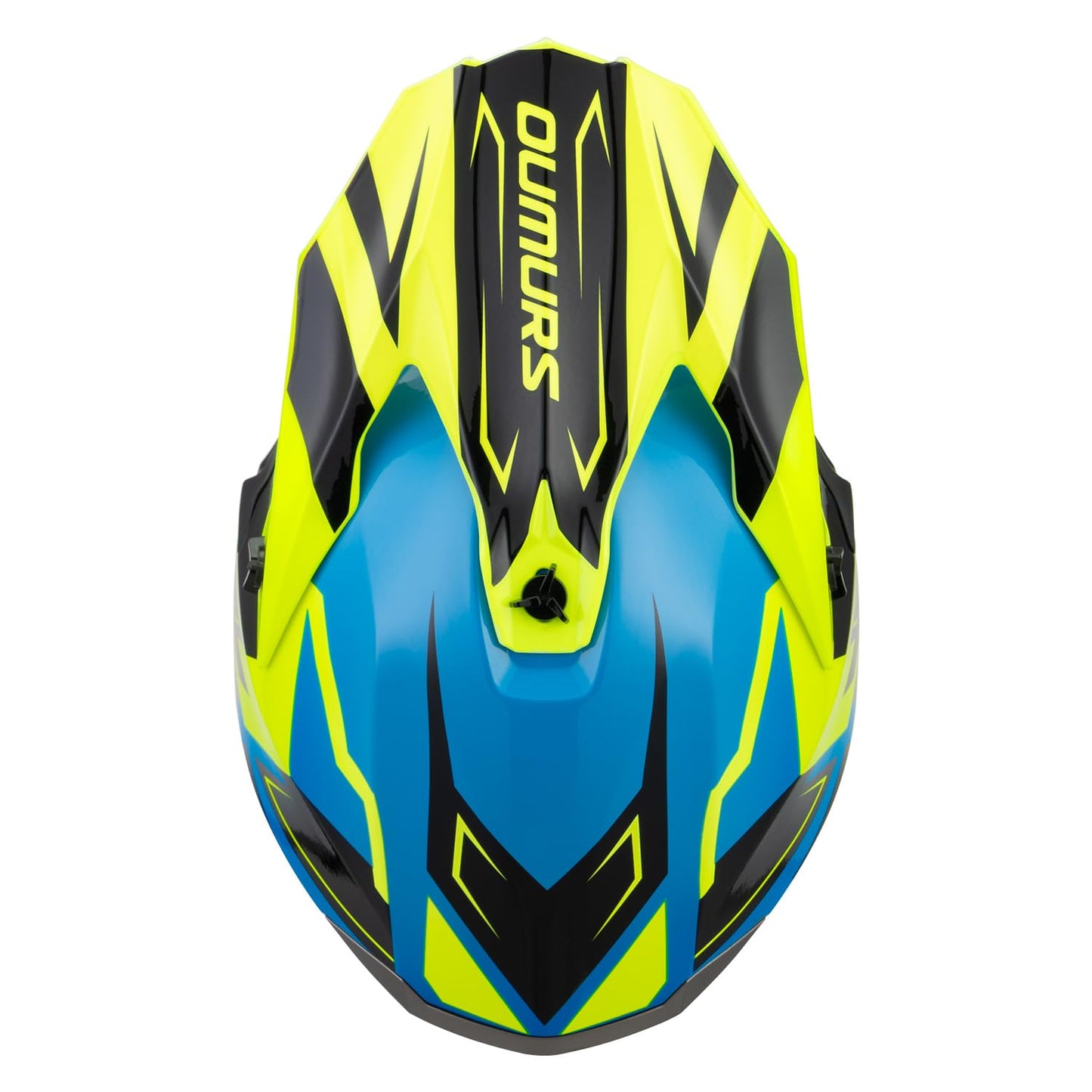 OUMURS Adult ATV Dirt Bike Helmet with Gloves & Mask Adjustable Sun Visor Motorcycle Adult Helmet Off-Road Motocross Downhill Moped MX for Unisex-Adult-Yellow Blue, XL